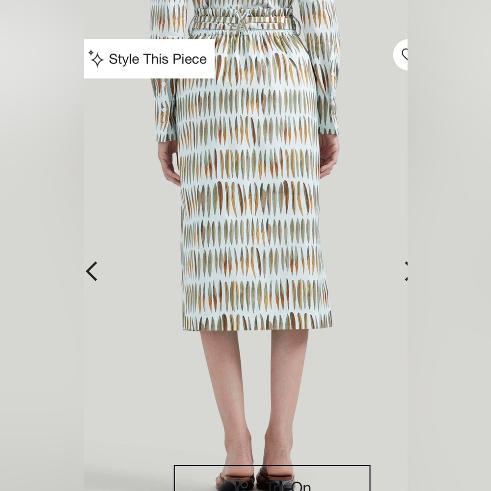 Altuzarra hiroki skirt in the murmur brushed leaves print - Picture 12 of 16